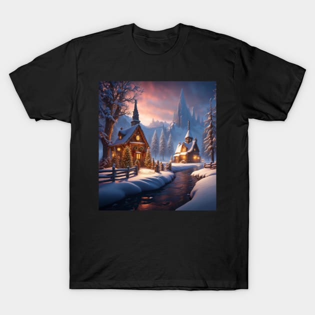 Snowy Country Scene T-Shirt by Bill Miller